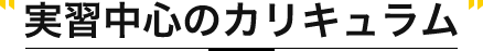 実習中心のカリキュラム